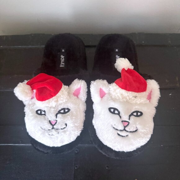 RIPNDIP Lord Santa Fuzzy Slippers Mens Medium DS NWT - Picture 1 of 7